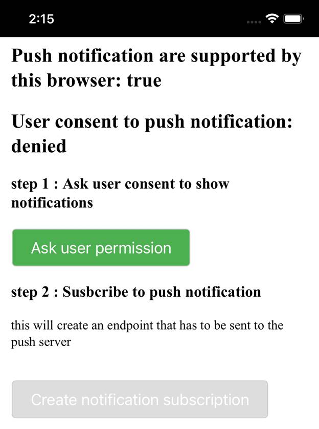 Web push-notificaties op iOS, iPhone